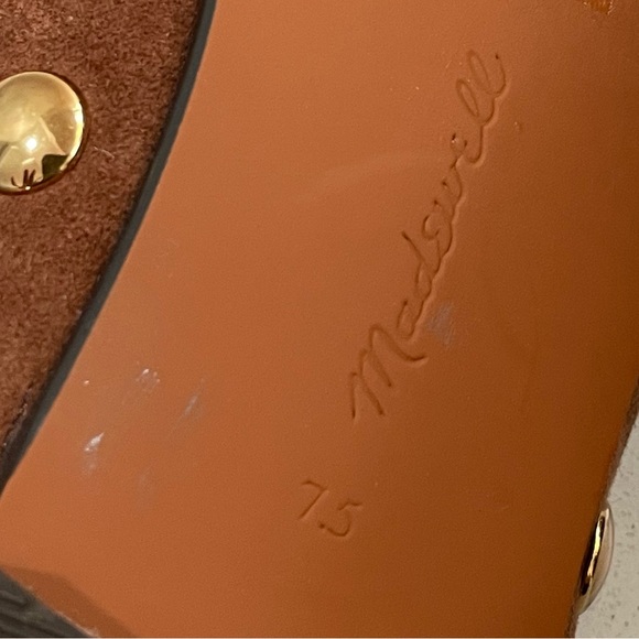 Madewell Greta Ballet Leather Flat in Leather Suede Gold Studs - Picture 9 of 12